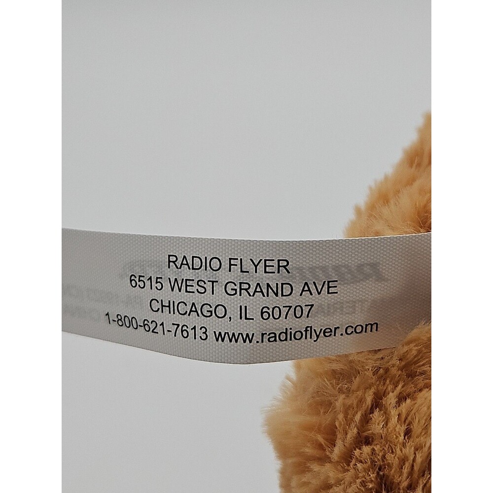 Radio Flyer Teddy Bear Brown 12" plush stuffed animal Super Soft - Picture 8 of 11